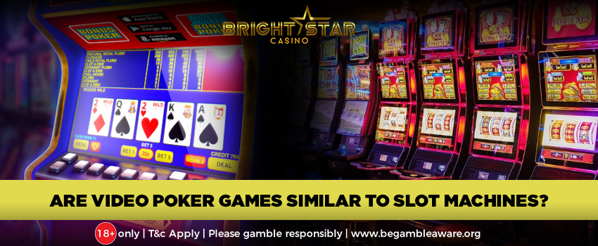 A Comparative Guide between Video Poker game and Slot Machines